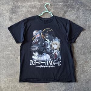 Death Note T Shirt Mens L Black Anime Ripple Junction Y2K Graphic Short Sleeve